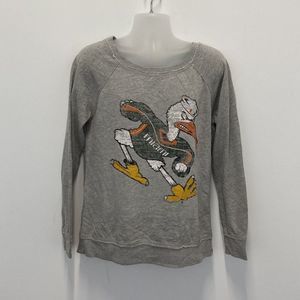 Three Square University of Miami Grey Sweatshirt Size XL